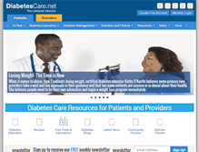 Tablet Screenshot of diabetescare.net
